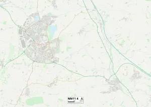 NN - Northampton Drucke: Daventry NN11 4 Karte