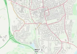 NN - Northampton Drucke: Kettering NN15 7 Karte