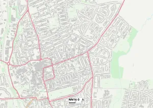NN - Northampton Drucke: Kettering NN16 0 Karte