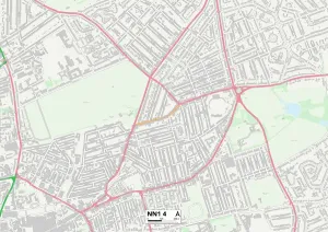 NN - Northampton Drucke: Nordhampton NN1 4 Karte