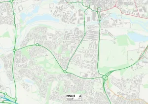 NN - Northampton Drucke: Nordhampton NN4 8 Karte