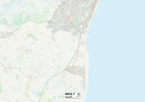 Suffolk N37 7 Karte