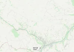 OL - Oldham Drucke: Kalkulda OL14 8 Karte