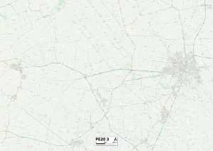 PE - Peterborough Drucke: Boston PE20 3 Karte