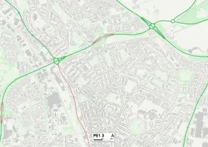 PE - Peterborough Drucke: Petertorburg PE13 Karte