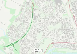 PE - Peterborough Drucke: Peterborough PE3 9 Karte