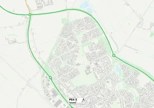 PE - Peterborough Drucke: Petertsburg PE4 5 Karte
