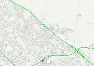 PE - Peterborough Drucke: Peterborough PE4 7 Karte