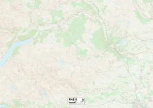 PH - Perth Drucke: Perth und Kinross, PH8 0 Karte