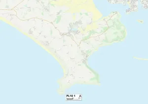 Kornwal PL10 1 Karte