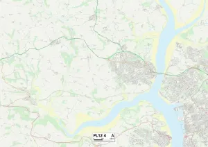 Kornwal PL12 4 Karte