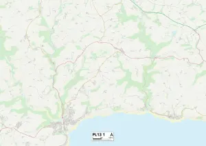 Kornwal PL13 1 Karte