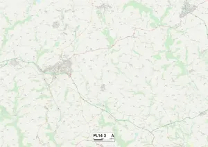 PL - Plymouth Drucke: Kornwal PL14 3 Karte