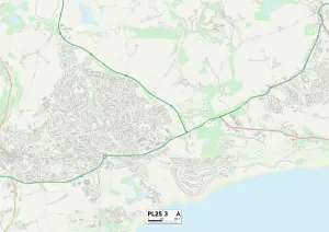 Kornwal PL25 3 Karte