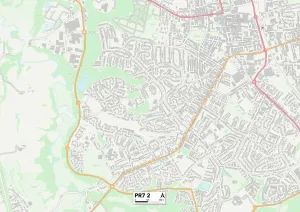 PR - Preston Drucke: Chorley, PR7 2 Karte