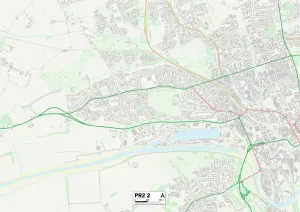 Gerahmter Druck : Preston PR2 2 Karte Gerahmter Druck : Preston PR2 2 Karte