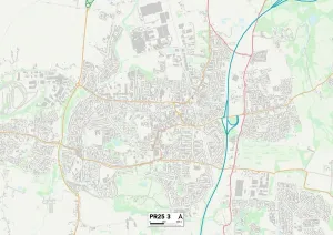 PR - Preston Drucke: Süd-Ribble PR25 3 Karte
