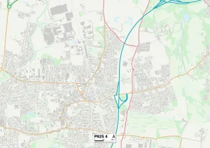 Süd-Ribblesche Verwaltungsratbezirk PR25-4 Karte