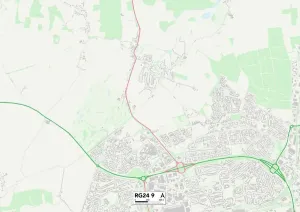 RG - Lesen Drucke: Hampshire RG24 9 Karte