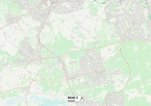 RG - Lesen Drucke: Wokingham RG40 3 Karte