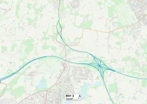 Reigate und Banstead RH1 3 Karte