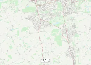 RH - Redhill Drucke: Reigate und Banstead, RH2 7 Karte