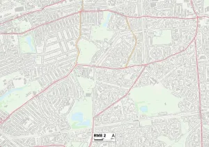 RM - Romford Drucke: Raubahn und Dagenham RM8 2 Karte
