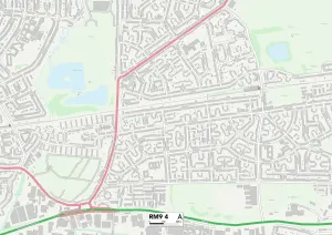 RM - Romford Drucke: Barkingsheath und Dagenham, RM9 4 Karte