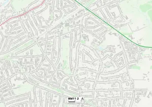 RM - Romford Drucke: Havering Rm 11, Zufahrtskarte Nr. 2