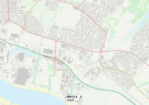 Havering RM13 8 Karte