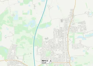 Gerahmter Druck : Thürrett RM 15,5 Karte Gerahmter Druck : Thürrett RM 15,5 Karte