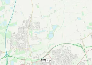 RM - Romford Drucke: Thürrett RM15 6 Karte