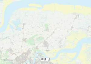 ME - Rochester Drucke: Medway ME3 8 Karte