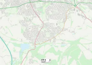 S - Sheffield Drucke: Barnsleys S-70 4 Karte