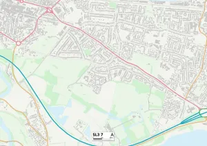 SL - Slough Drucke: Slough SL3 7 Karte
