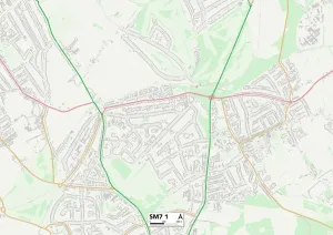Reigate und Banstead SM7 1 Karte