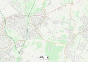 Reigate und Banstead SM7 2 Karte