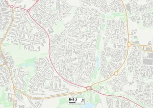 SN - Swindon Drucke: Swindon SN3 2 Karte