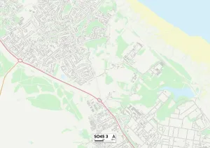SO - Southampton Drucke: Neues Wald, SO45 3 Karte