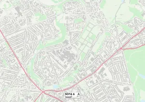 SO - Southampton Drucke: Südhampton SO16 6 Karte