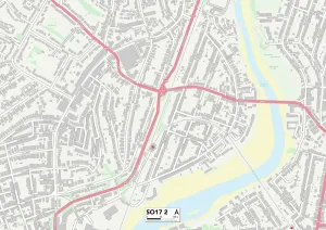 SO - Southampton Drucke: Südhampton SO17 2 Karte