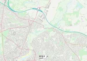SO - Southampton Drucke: Südhampton SO18 2 Karte