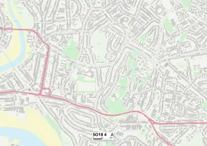 SO - Southampton Drucke: Südhampton SO18 4 Karte