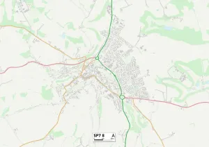 Nord-Dorset SP7 8 Karte