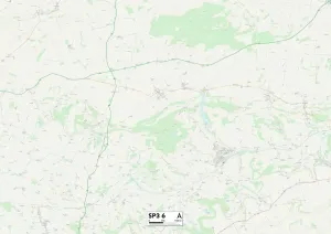 Wiltshire, Spitzkeil, Postleitzahl 6 Karte