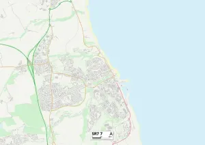 Grafschaft Durham SR7 7 Karte