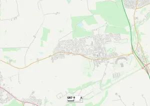 Grafschaft Durham SR7 9 Karte