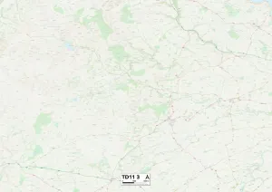 Schottische Grenzregion TD11 3 Karte