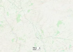 TD - Galashiels Drucke: Schottischer Grenzlandkreis TD2 6 Karte