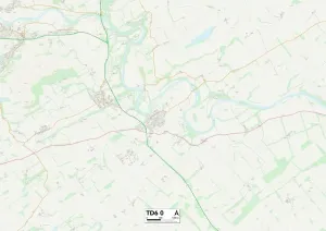 Schottische Grenze TD6 0 Karte